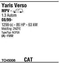 WALKER TO45006 Exhaust System